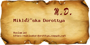 Miklóska Dorottya névjegykártya